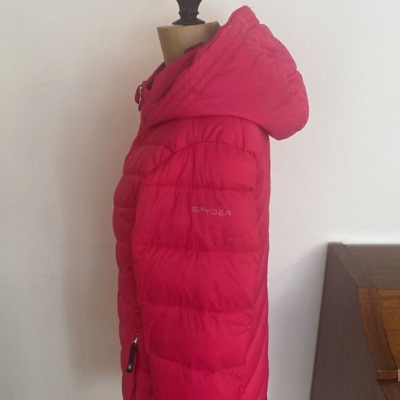 Spyder sz girls L, 14/16 or womens XS long quilted insulated winter jacket - Picture 5 of 10
